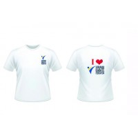 Футболка біла з логотипом "УФК" "I lOVE UKF"