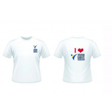 Футболка біла з логотипом "УФК" "I lOVE UKF"