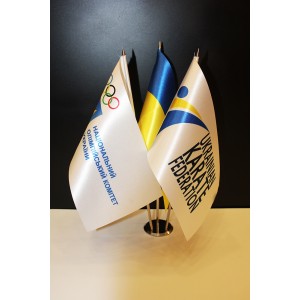 Прапорці - Україна / Український олімпійський комітет / УФК на металевій підстав